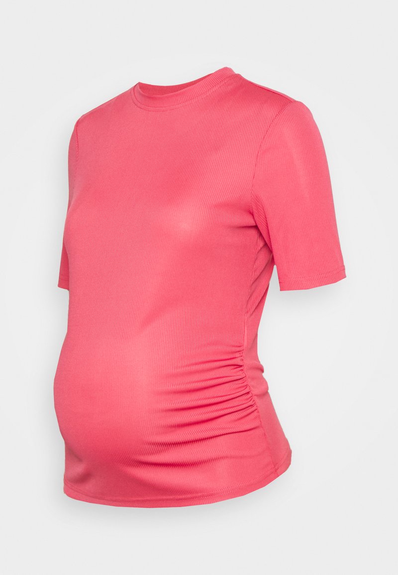 Pieces Maternity T-shirt basic donkerroze