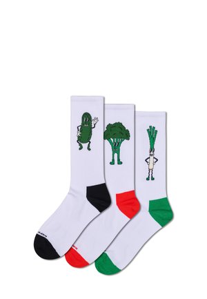 3-PACK VEGETABLE - Socks - white