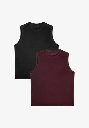 Danish Endurance, MOMENTUM RUNNING TANK 2-PACK - Top - black bordeaux