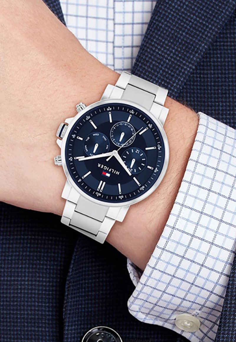 Tommy Hilfiger Chronografinis laikrodis - silver coloured blue