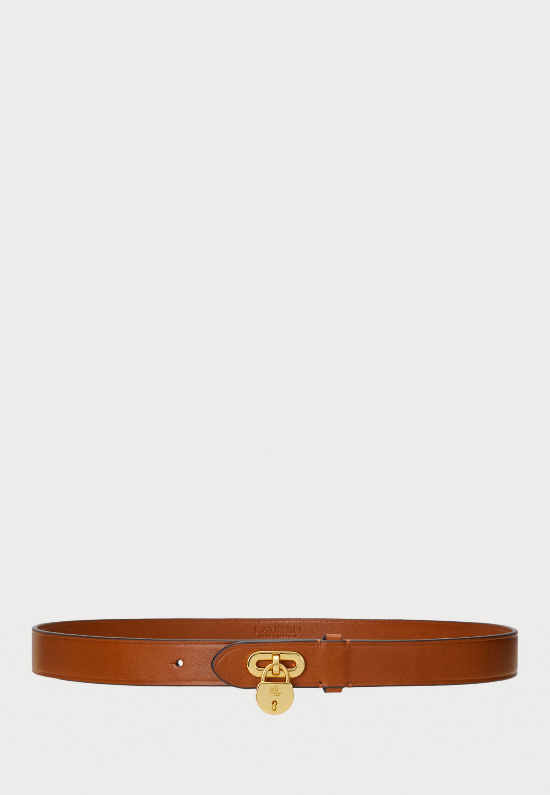 Lauren Ralph Lauren PEBBLED LEATHER SKINNY BELT - Belt