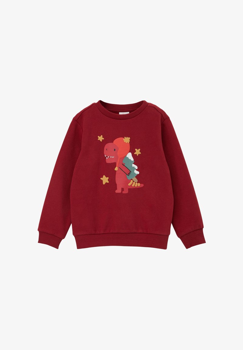s.Oliver MIT FRONTPRINT - Sweatshirt - rubinrot