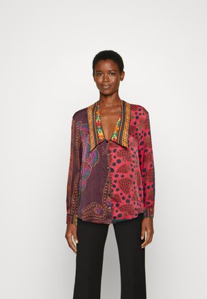 MIXED SCARVES - Button-down blouse - multi-coloured