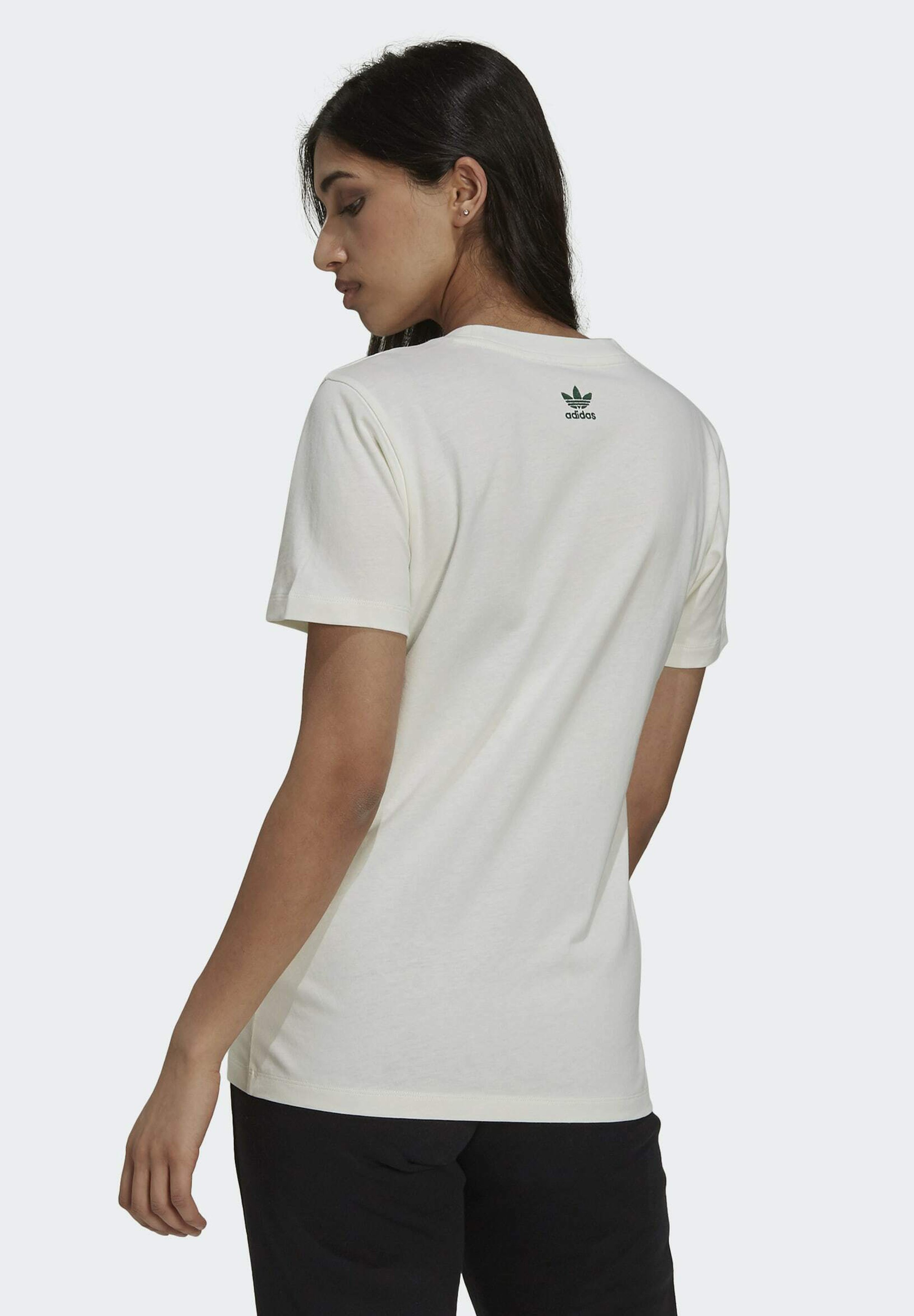 ADIDAS BOYS OZ TEE ACID YELLOW/WILD PINE/WHITE