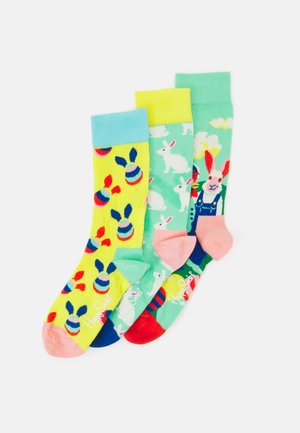 BUNNY WHAT EASTER UNISEX 3 PACK - Sokker - turquoise/yellow