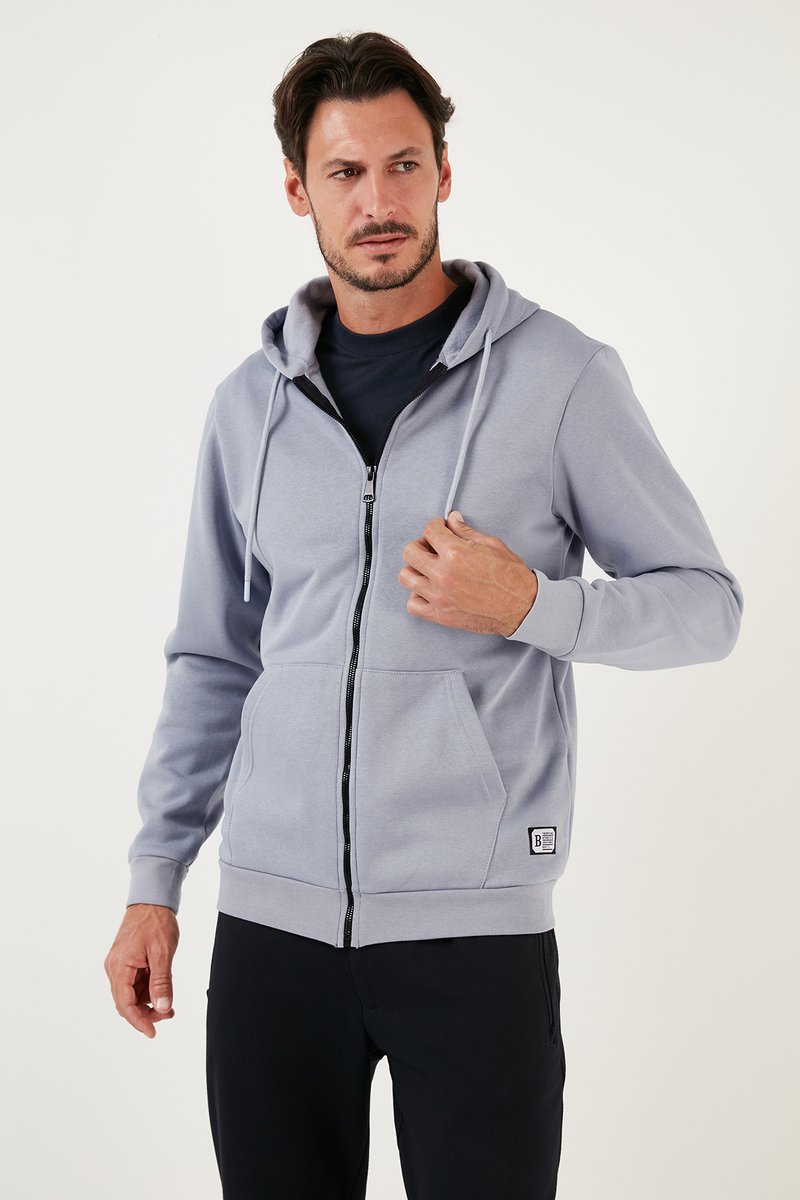Buratti Sudadera con cremallera - blue/grey