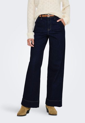 MIT WEITEM HOHE TAILLE WEITER   - Jean flare - dark blue denim