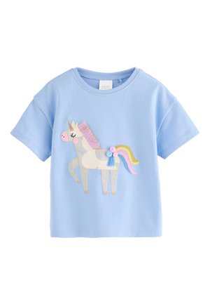 Next REGULAR FIT - SHORT SLEEVE - Triko s potiskem - blue unicorn