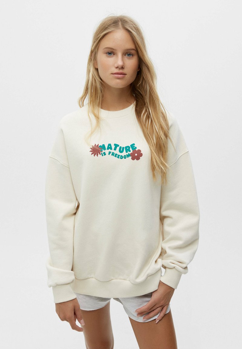 PULL&BEAR Sweatshirt mottled light brown Zalando.de