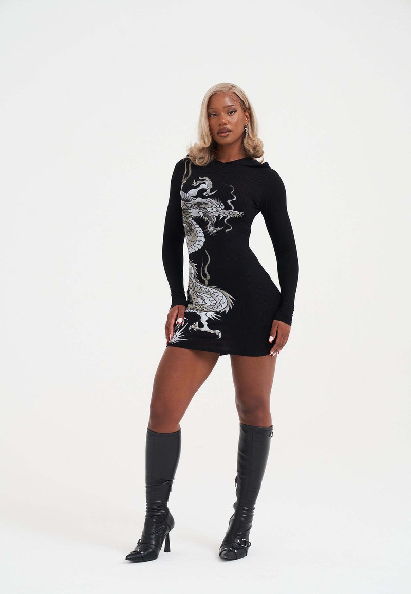Ed Hardy Shift dress - black - Zalando
