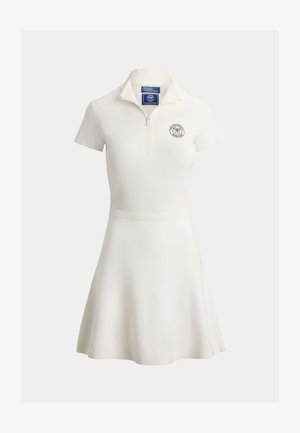 Polo Ralph Lauren, WIMBLEDON SHORT SLEEVE DRESS - Rochie tricotată - ceramic white