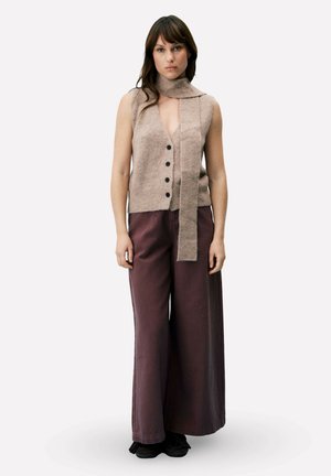 SAUGE - Jean flare - aubergine