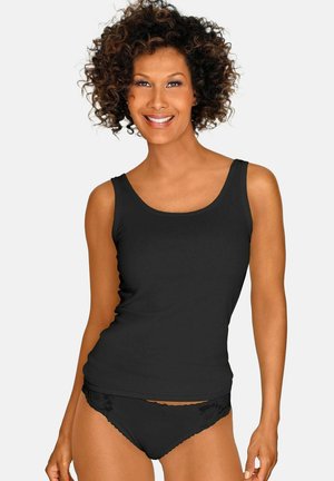 LASCANA, PETIT FLEUR DAMEN UNTERHEMDEN IM 3ER PACK - Unterhemd/-shirt - schwarz