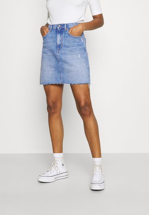 MOM SKIRT - Minisukně - denim light