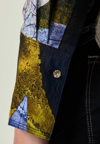 Next LONG SLEEVE - REGULAR FIT - Blus - blue green leaf print
