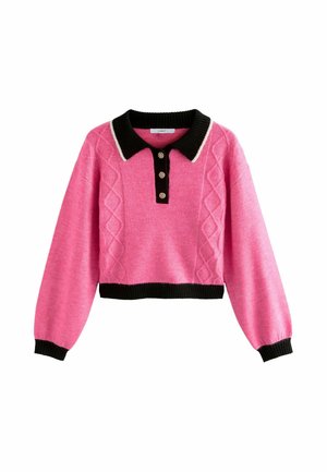 GEM BUTTON  - REGULAR FIT - Pulover - bright pink