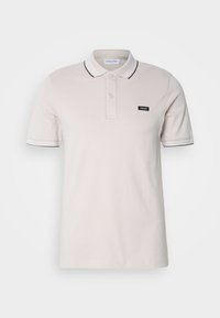 Calvin Klein MULTI TIPPING  - Polo shirt - stony beige/vanilla ice
