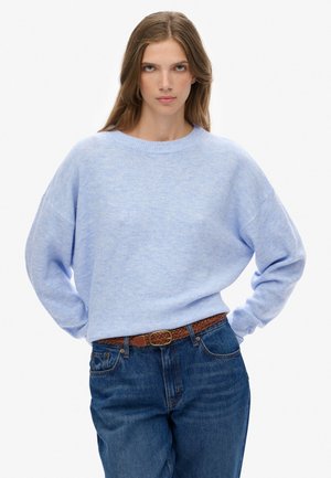 SLOUCHY CREW NECK  - Pullover - pastel blue twist