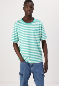 Marimekko TASARAITA UNIKKO UNISEX  - Triko s potiskem - mint green/off white