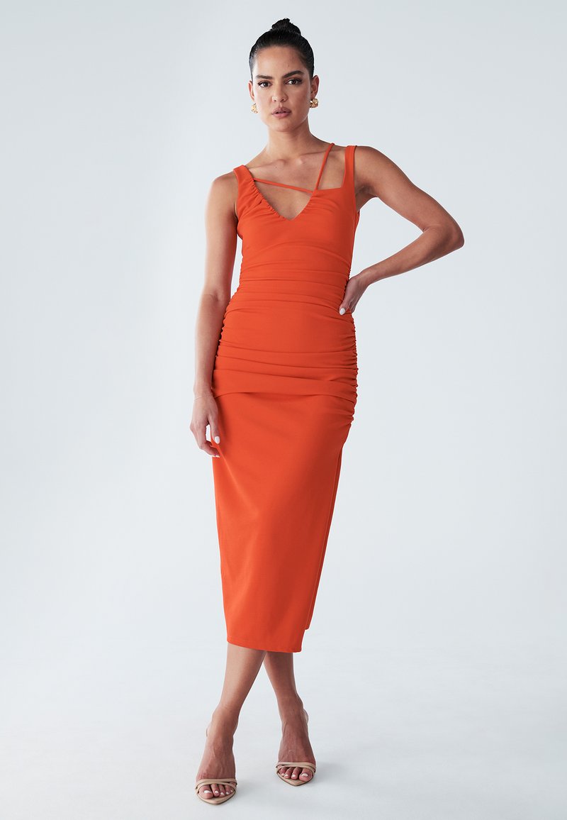 BWLDR COVA MIDI - Day dress - coral/red - Zalando BWLDR COVA MIDI - Day dress - coral/red - Zalando