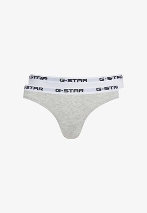 G-Star Raw, OBSIDIAN 2 PACK - Tanga - bright white light grey marl