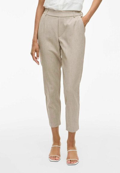 Object Damesbroek Objlisa Slim Pant AOP Noos, Sandshell/Aop:konijn/zwarte ruiten, 36
