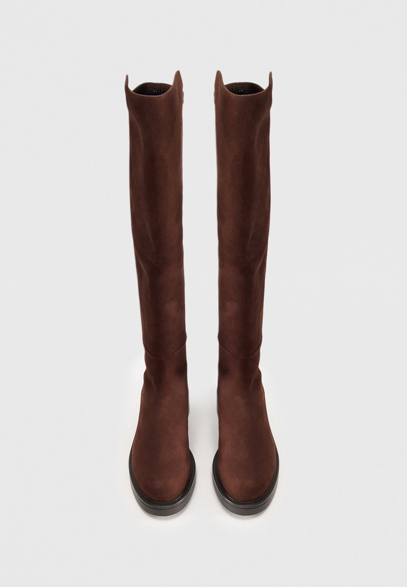 Bottes Stuart Weitzman Genou Daim Noir - Taille 37 (US 7), Modèle 5050 Neuf Avec Petits Défauts