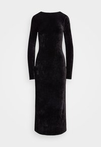 VELVET SCOOPBACK DRESS - Vestido informal - black