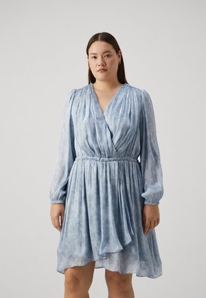 FAUX WRAP MINI  - Rochie cocktail/Rochie petrecere - blue