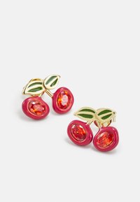 COACH CHERRY - Earrings - red/gold-coloured