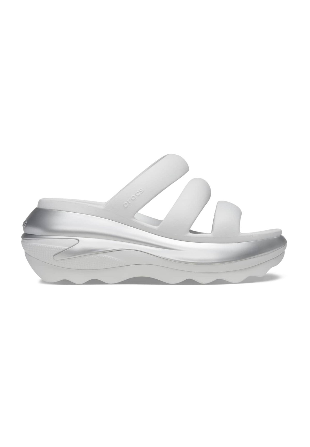 Crocs MEGA CRUSH METALLIC TRIPLE STRAP - Mules - moonlight