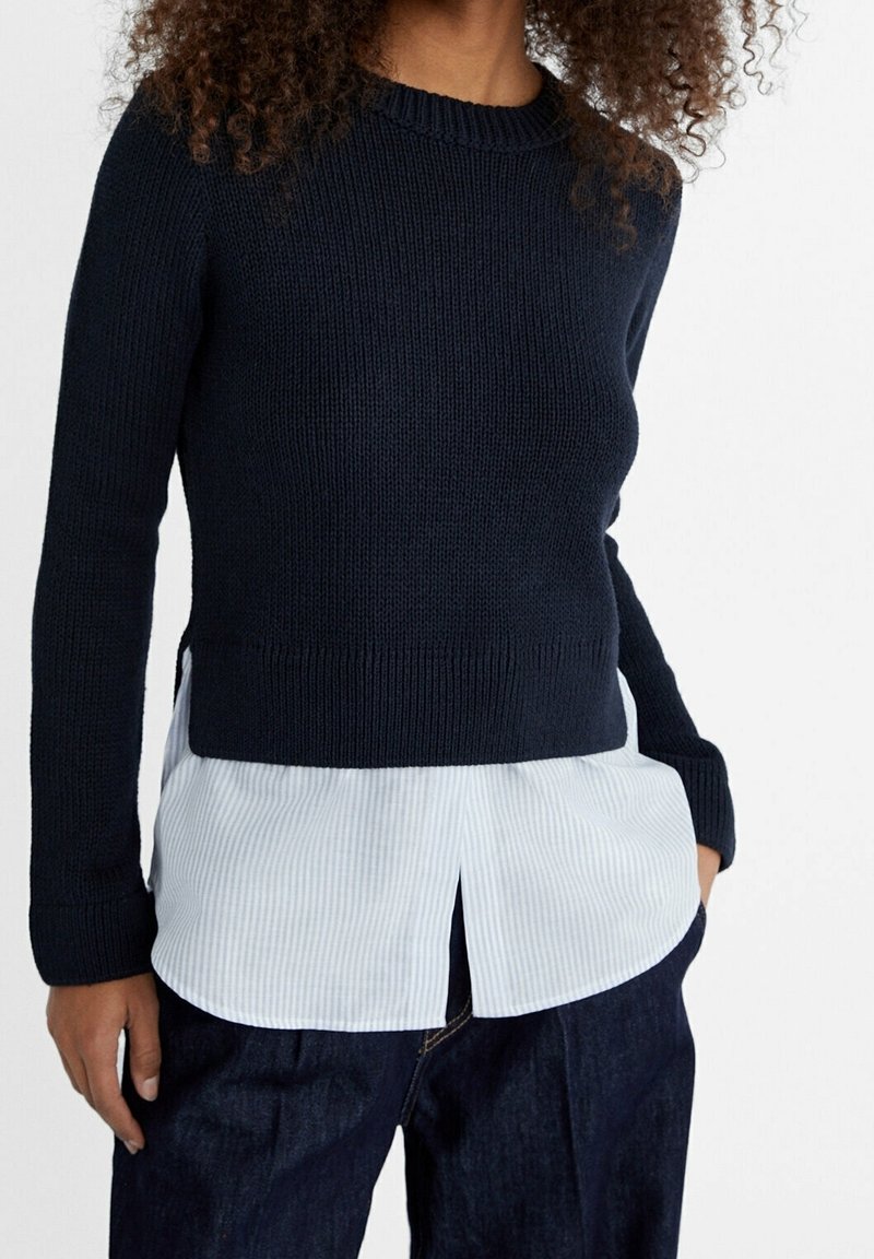 Stradivarius Strickpullover - dark blue
