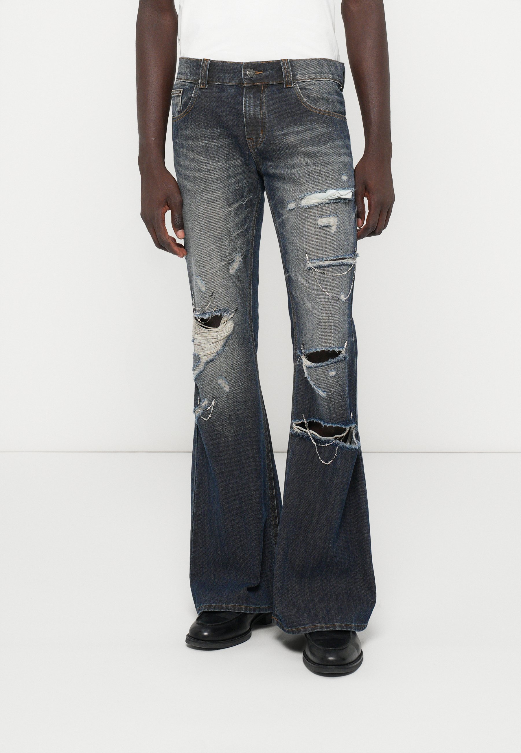 Jaded London Cross Chain Flare Denim