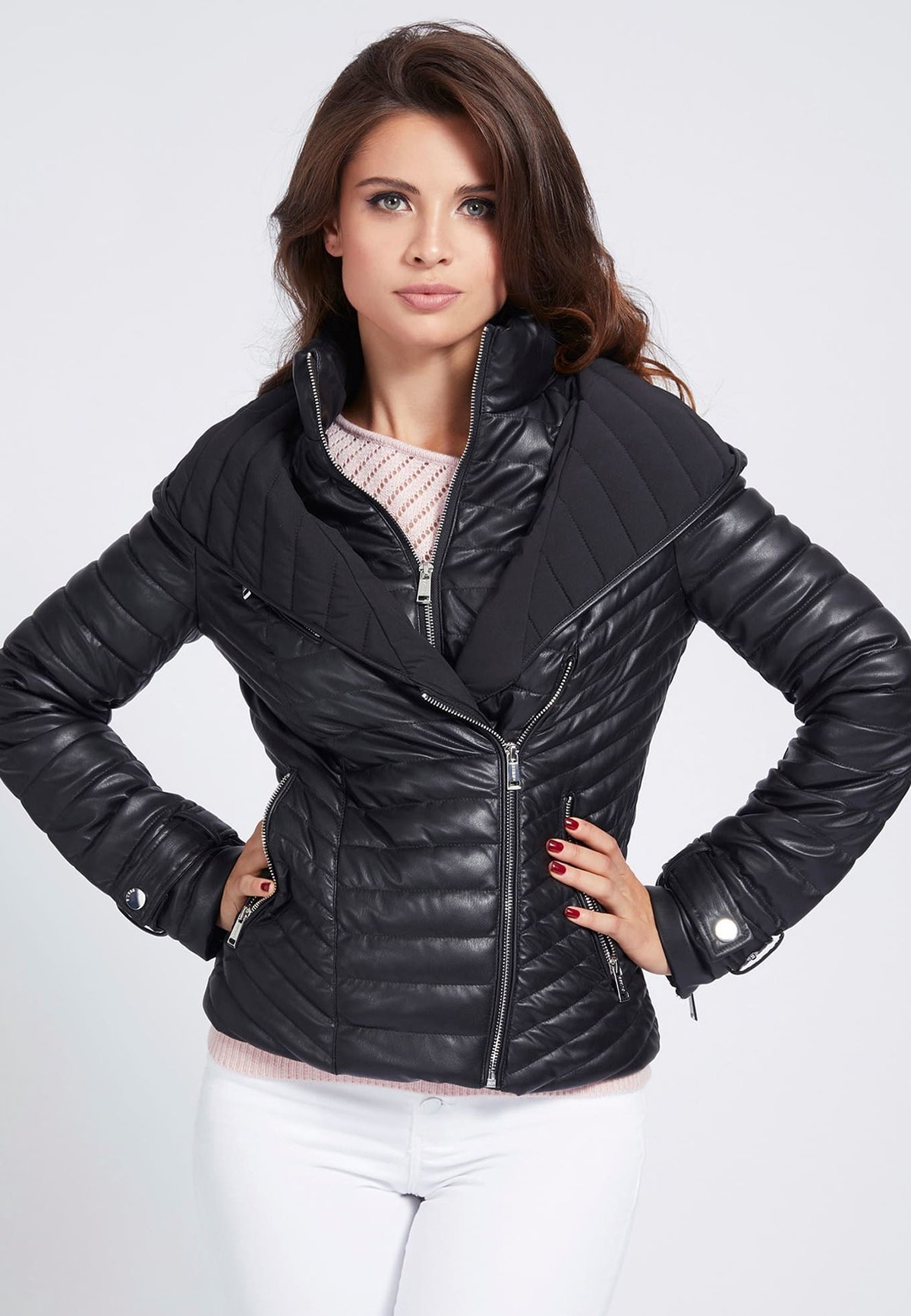 giacca similpelle guess