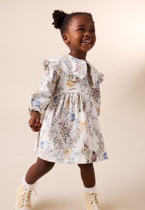 Next REGULAR FIT-COLLARED - Žerzejové šaty - cream easter