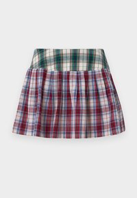 STRIPED PLEATED MINI SKIRT - Minirock - green/red