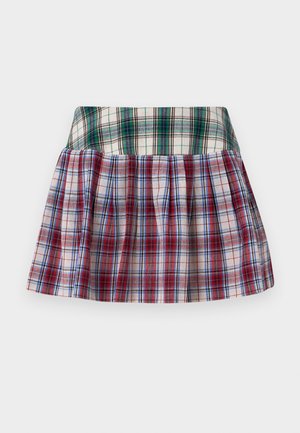 Sinead Gorey STRIPED PLEATED MINI SKIRT - Minijupe - green/red