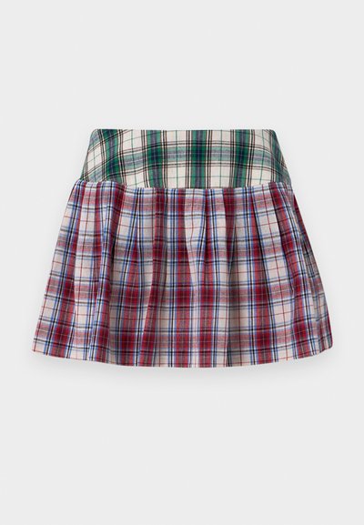Sinead Gorey STRIPED PLEATED MINI SKIRT - Miniszoknya - green/red