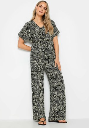 Long Tall Sally ZEBRA TIE WAIST - Mono - black