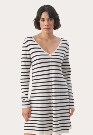 ELSABETH - Kampsunkleit - dark navy stripe