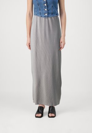 Noisy May NMMAYA ANKLE LENGTH SKIRT - Maxiskjørt - charcoal gray