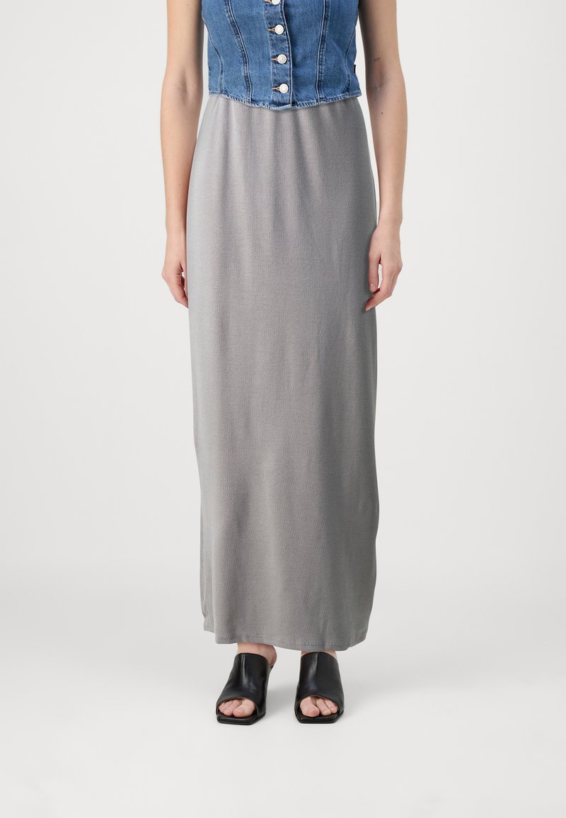 Noisy May NMMAYA ANKLE LENGTH SKIRT - Maxiskjørt - charcoal gray