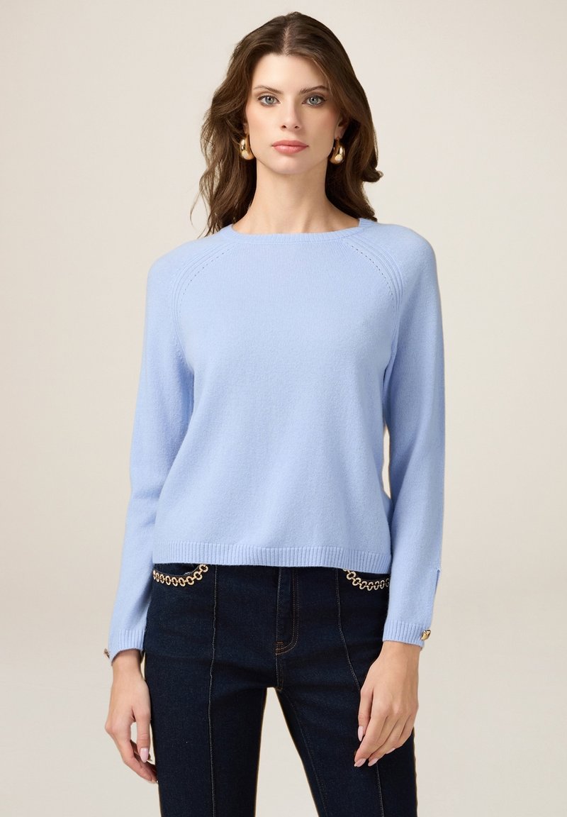 Oltre GIROCOLLO - Maglione - azzurro