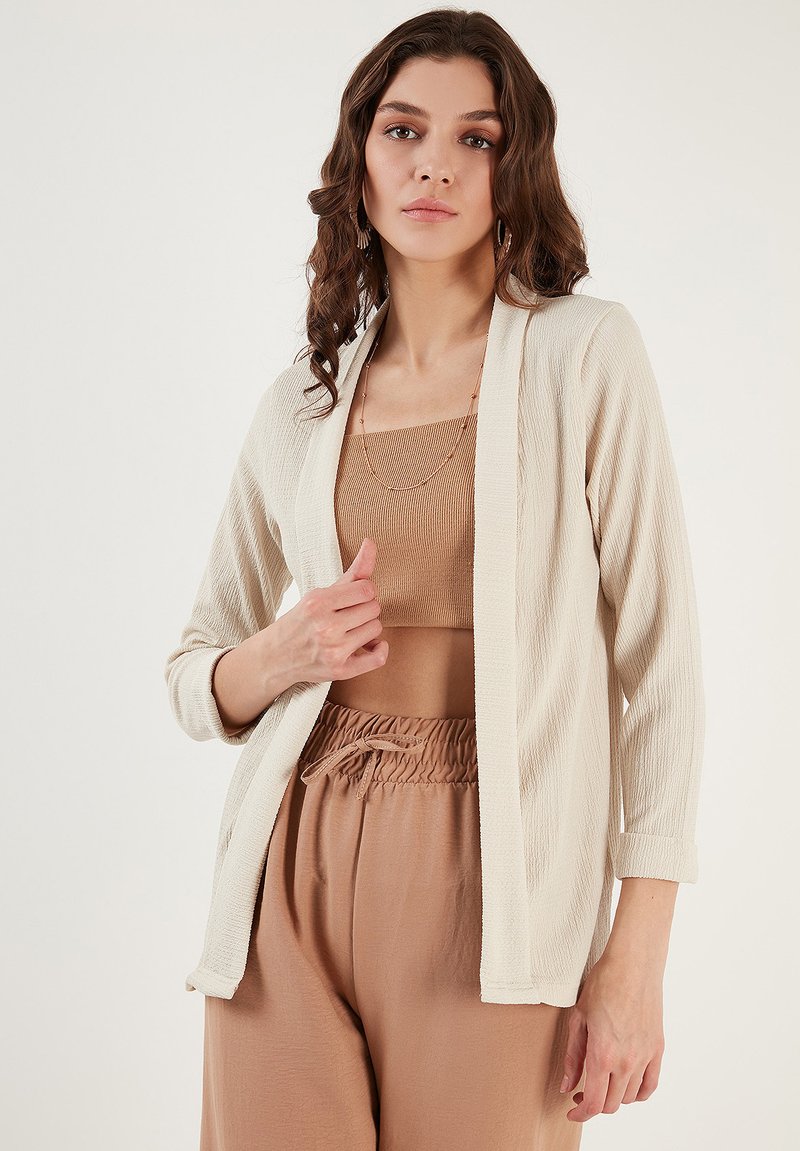 LELA REGULAR FIT - Kardigán - stone