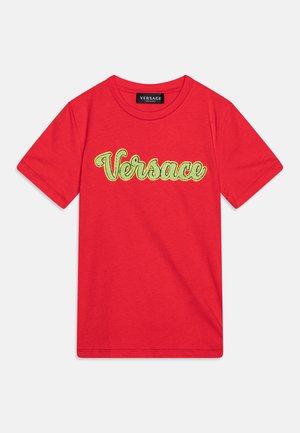 RIC LOGO UNISEX - T-Shirt print - chili red/lime