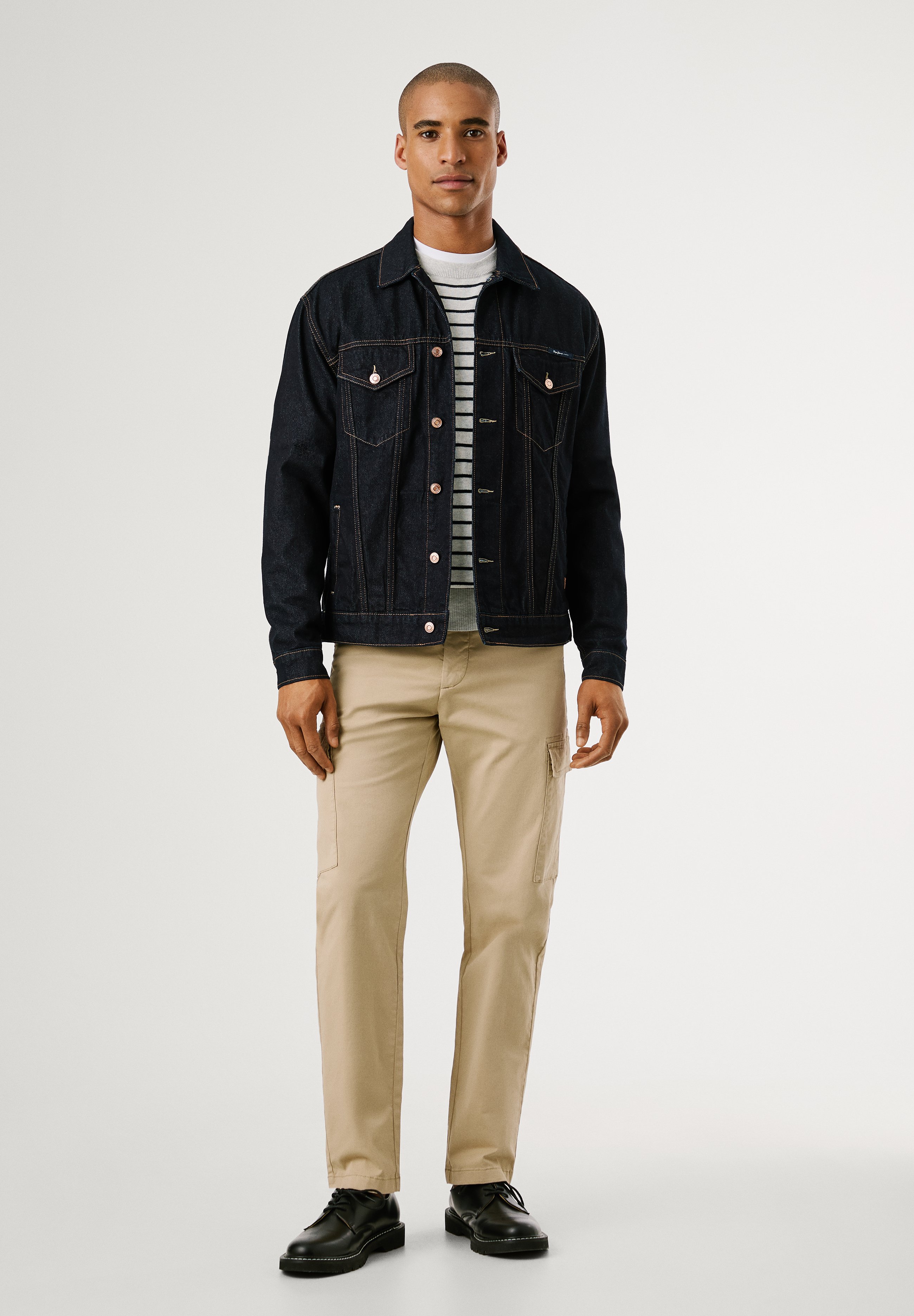 Pepe Jeans REGULAR JACKET - Denim jacket - clean dark indigo/black