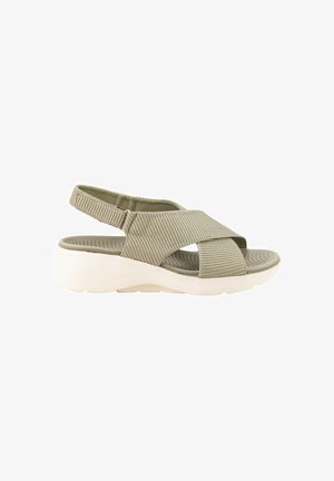 KESLEM, SANDALIAS KESLEM, MUJER - Sandalias de cuña - verde