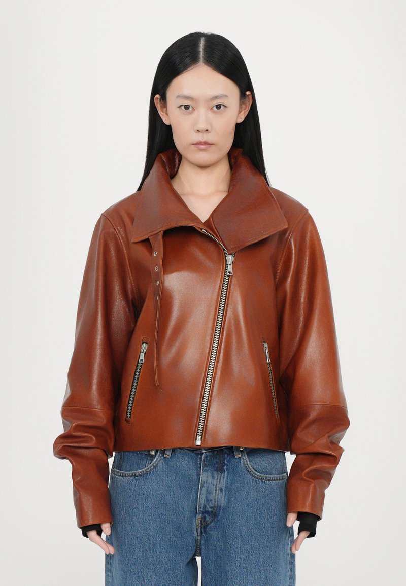 Won Hundred - TIBBY JACKET - Veste en cuir - washed red, Agrandir