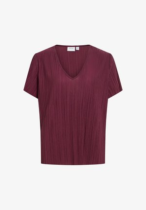 VILA, SHORT SLEEVED TOP VIPLIS V-NECK - Pluus - fig