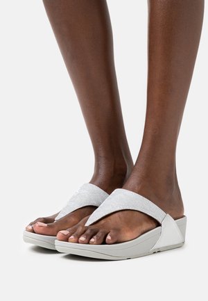LULU GLITZ TOE POST - Infradito - silver